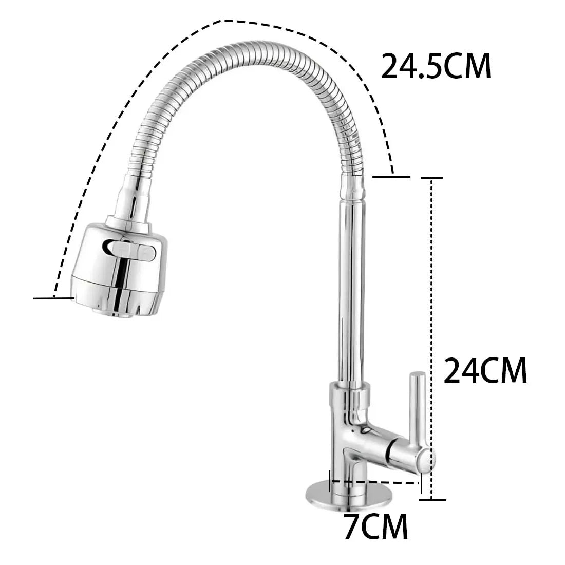 Matte Black 304 Stainless Steel Kitchen Faucet With Shower With 360 ° Rotation