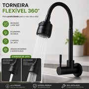 Torneira Gourmet 360° Extensível